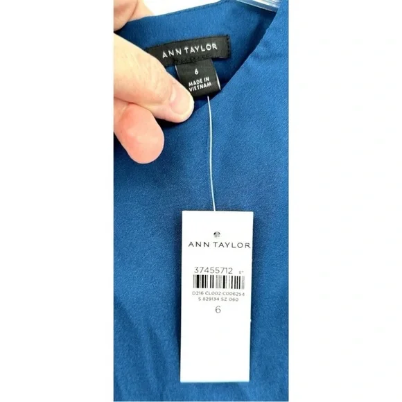 Ann Taylor Sheath Dress Teal Size 6 - Picture 7 of 9